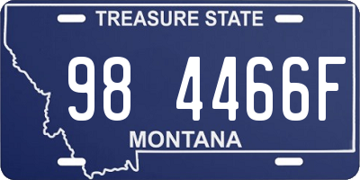 MT license plate 984466F