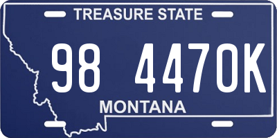 MT license plate 984470K