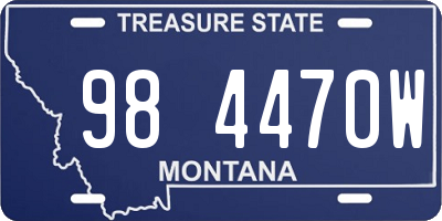 MT license plate 984470W