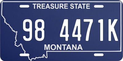 MT license plate 984471K