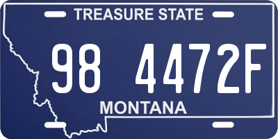 MT license plate 984472F