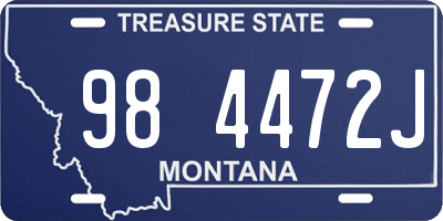 MT license plate 984472J