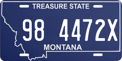 MT license plate 984472X