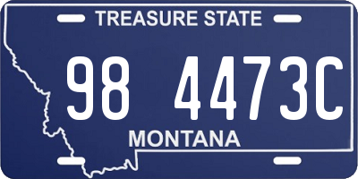 MT license plate 984473C
