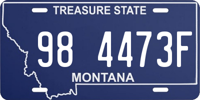 MT license plate 984473F