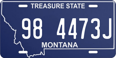 MT license plate 984473J