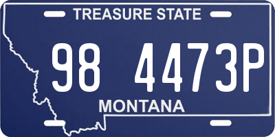 MT license plate 984473P