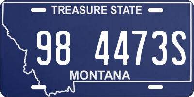 MT license plate 984473S