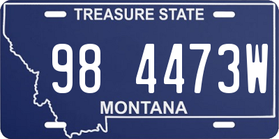 MT license plate 984473W