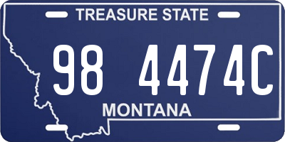 MT license plate 984474C