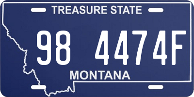 MT license plate 984474F
