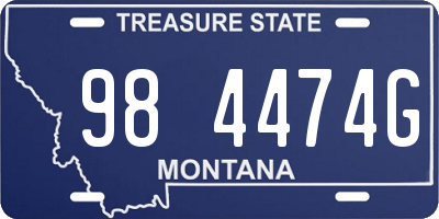 MT license plate 984474G