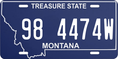 MT license plate 984474W