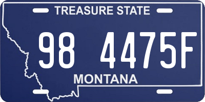 MT license plate 984475F