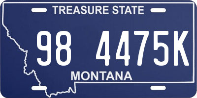 MT license plate 984475K