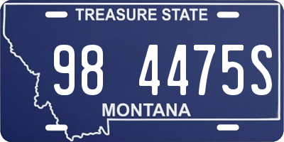 MT license plate 984475S