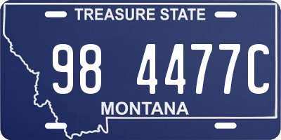 MT license plate 984477C
