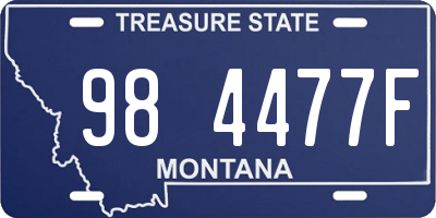 MT license plate 984477F