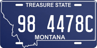 MT license plate 984478C