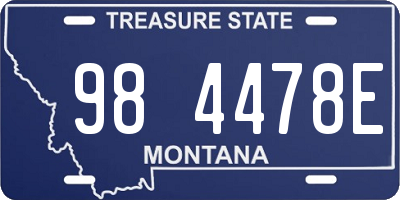 MT license plate 984478E