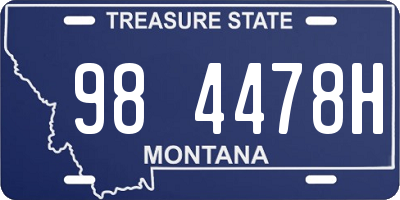 MT license plate 984478H