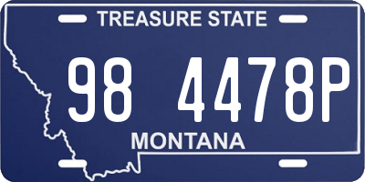 MT license plate 984478P