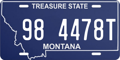 MT license plate 984478T