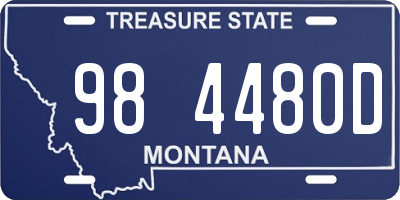 MT license plate 984480D