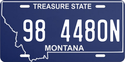 MT license plate 984480N