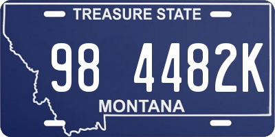 MT license plate 984482K