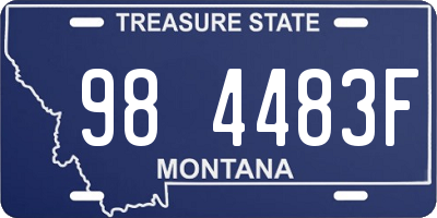 MT license plate 984483F