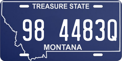 MT license plate 984483Q