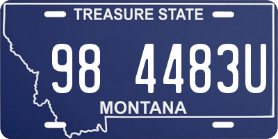 MT license plate 984483U