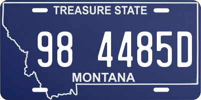 MT license plate 984485D