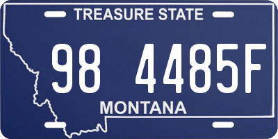 MT license plate 984485F