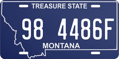 MT license plate 984486F