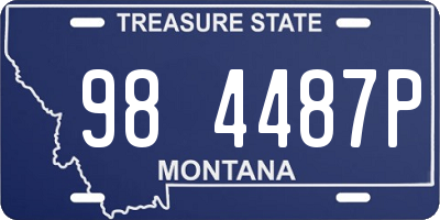 MT license plate 984487P