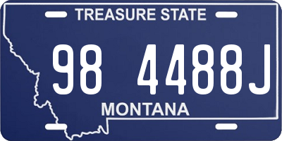 MT license plate 984488J