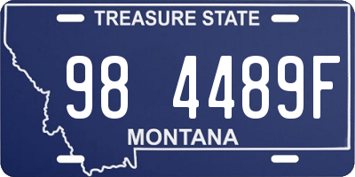 MT license plate 984489F