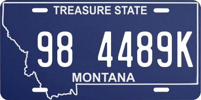 MT license plate 984489K