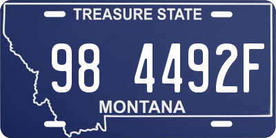 MT license plate 984492F