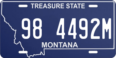 MT license plate 984492M