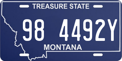 MT license plate 984492Y