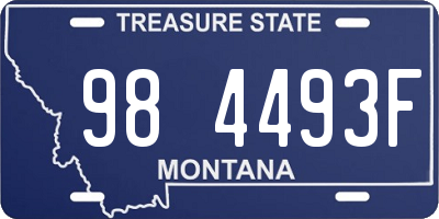 MT license plate 984493F