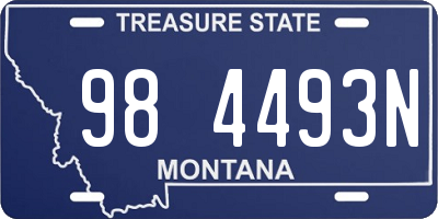 MT license plate 984493N