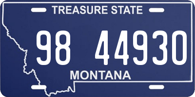 MT license plate 984493O