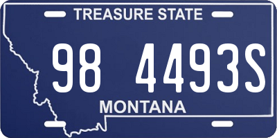 MT license plate 984493S