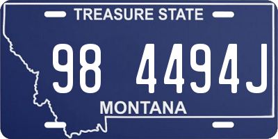 MT license plate 984494J