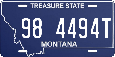 MT license plate 984494T