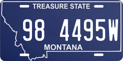 MT license plate 984495W